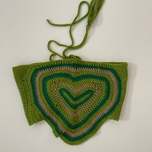 Green crotchet top